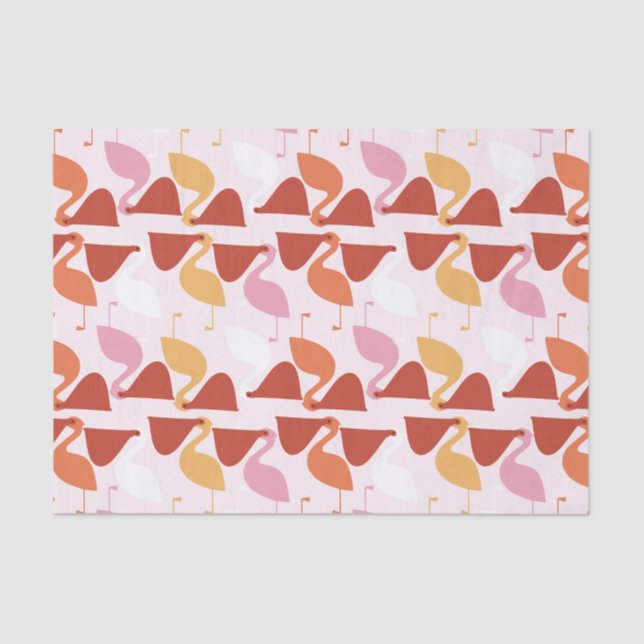 Papel de tecido pelicano bonito (Frente )