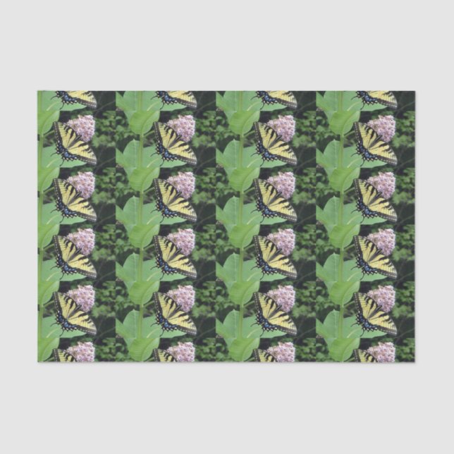 Papel de Tecido Personalizado da Borboleta Amarela (Frente )