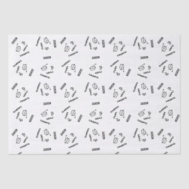 Papel de Tecido Personalizado para Graduação (Frente )