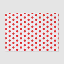 Papel de Tecido Polka Red Dots Impressão