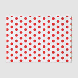 Papel de Tecido Polka Red Dots Impressão