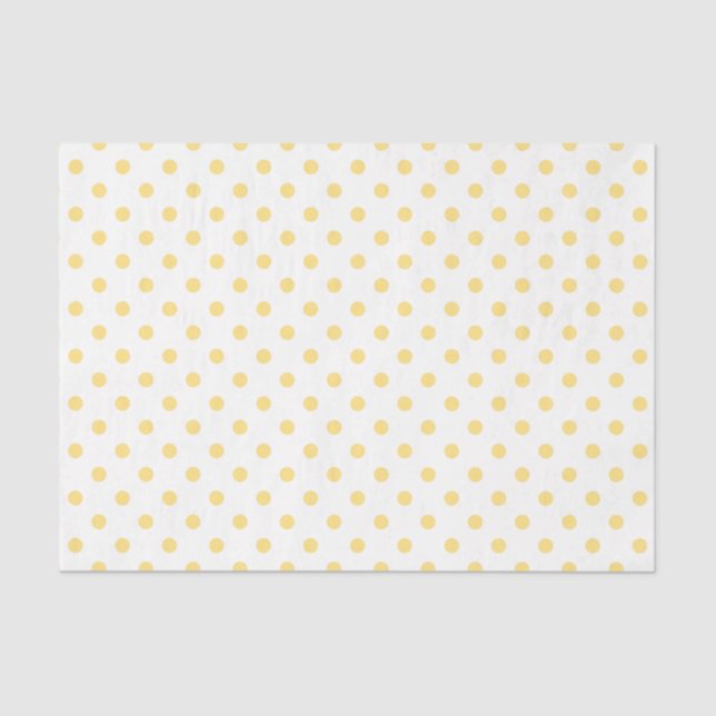 Papel de Tecido Polkadots Amarelo (Frente )