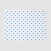 Papel de Tecido Polkadots Azul e Branco