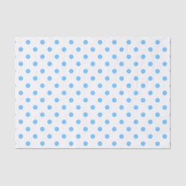 Papel de Tecido Polkadots Azul e Branco