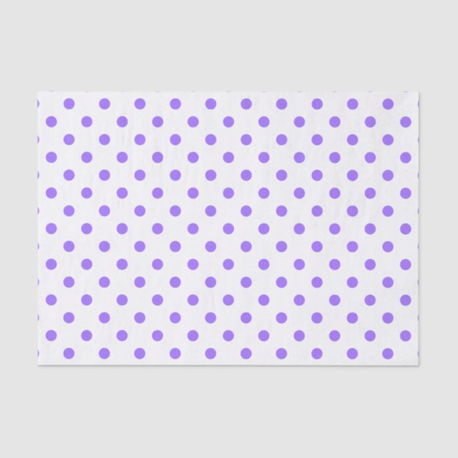 Papel de Tecido Polkadots Roxo e Branco (Frente )