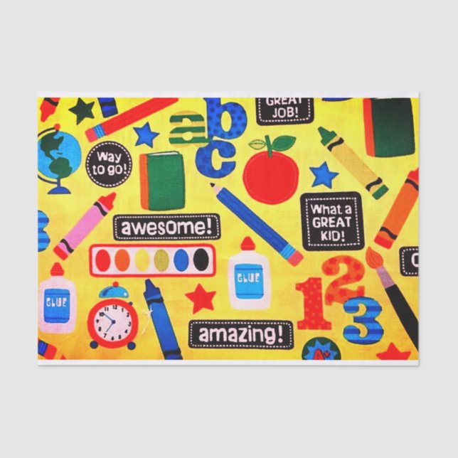 Papel de Tecido Presente do Professor (Frente )