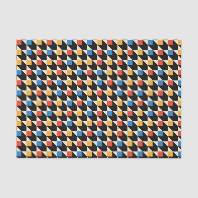 Papel de Tecido Quadrado Colorido (Frente )