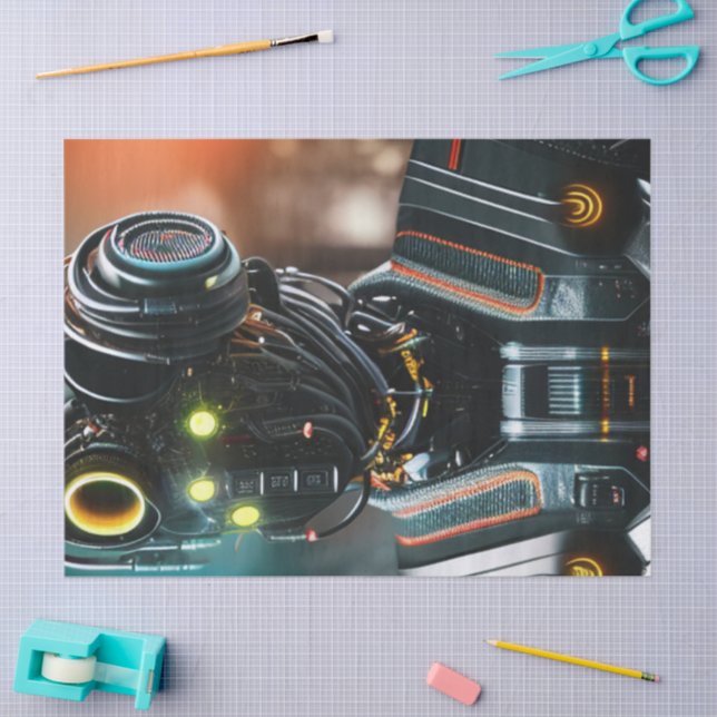 Papel de tecido Robot 3 (Arte )