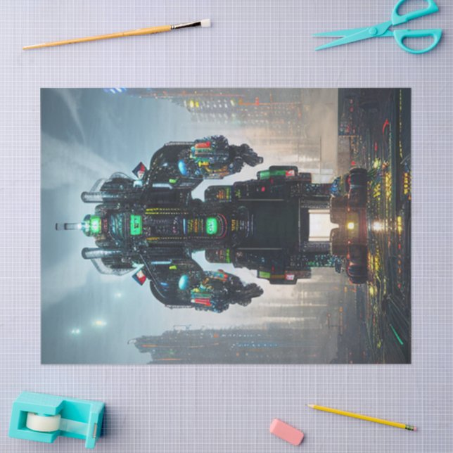 Papel de tecido Robot 4 (Arte )
