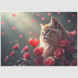 Papel de Tecido Romântico Colorido