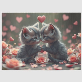 Papel de Tecido Romântico Colorido