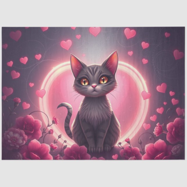 Papel de Tecido Romântico Colorido (Frente )