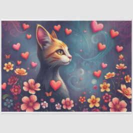 Papel de Tecido Romântico Colorido