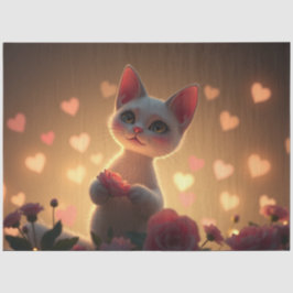 Papel de Tecido Romântico Colorido