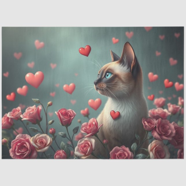 Papel de Tecido Romântico Colorido (Frente )