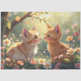 Papel de Tecido Romântico Colorido