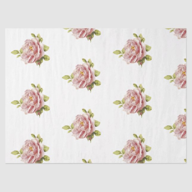 Papel de Tecido Romântico Design 14 Série Rosa (Frente )