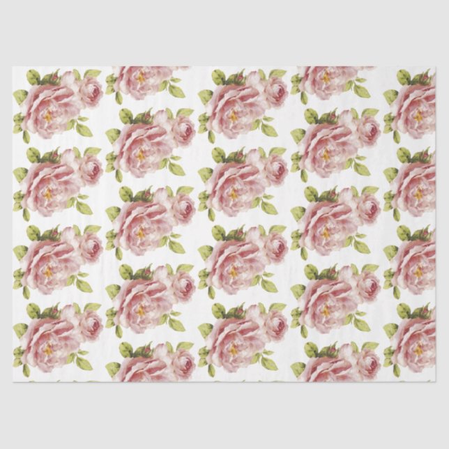 Papel de Tecido Romântico Design 16 Série Rosa (Frente )