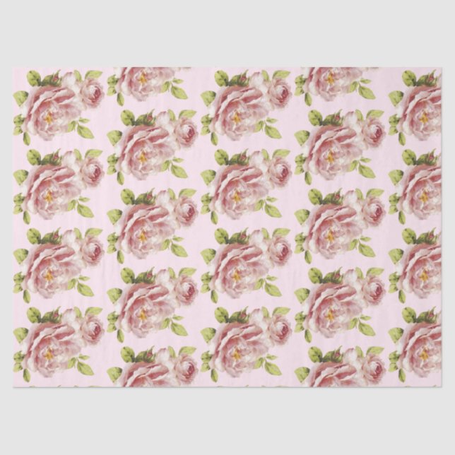 Papel de Tecido Romântico Design 16 Série Rosa (Frente )