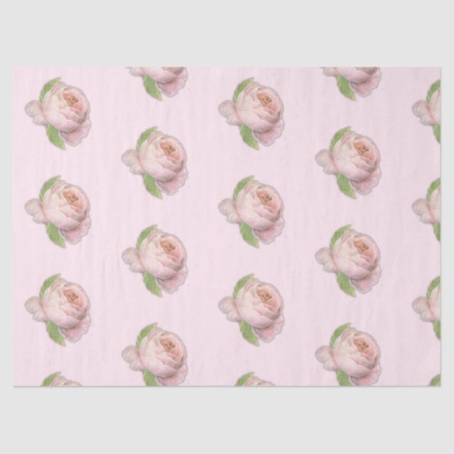 Papel de Tecido Romântico Design 18 Série Rosa (Frente )