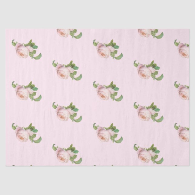 Papel de Tecido Romântico Design 19 Série Rosa (Frente )