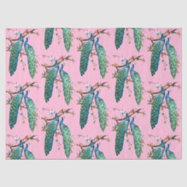 Papel de Tecido Rosa Design da Série Peacock 6