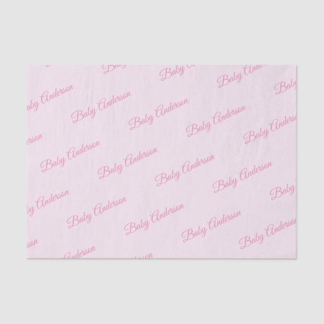 Papel de Tecido Rosa Personalizável (Frente )