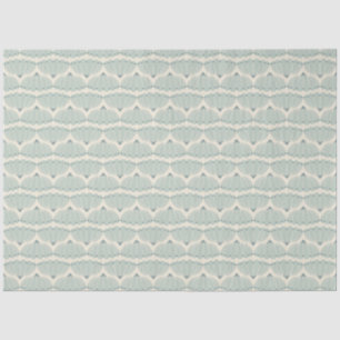 Papel de Tecido Scallop de Mint e Beige