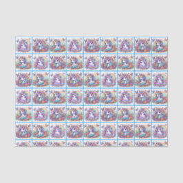Papel de Tecido Unicórnio Brilhante