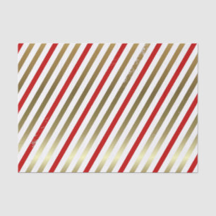 Papel de Tecido vermelho, branco, Dourado em Strip