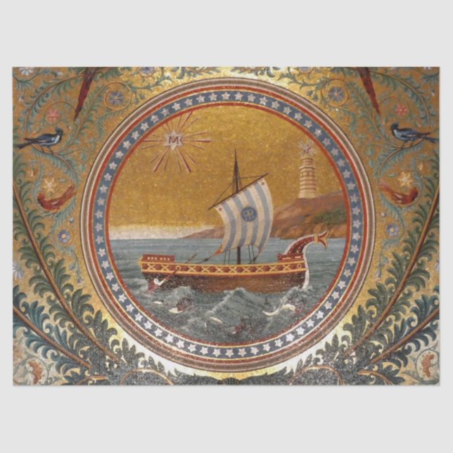 papel de tecidos antigos de navios (Frente )