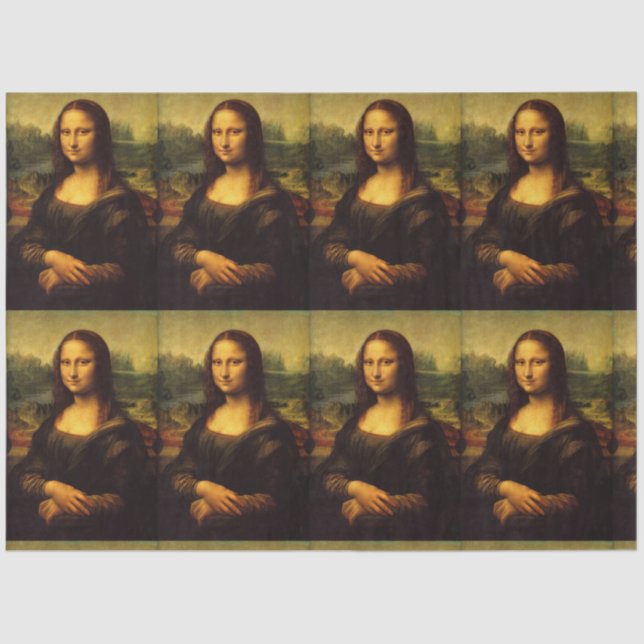 PAPEL DE TECIDOS ARTÍSTICOS DE MONA LISA LEONARDO  (Frente )