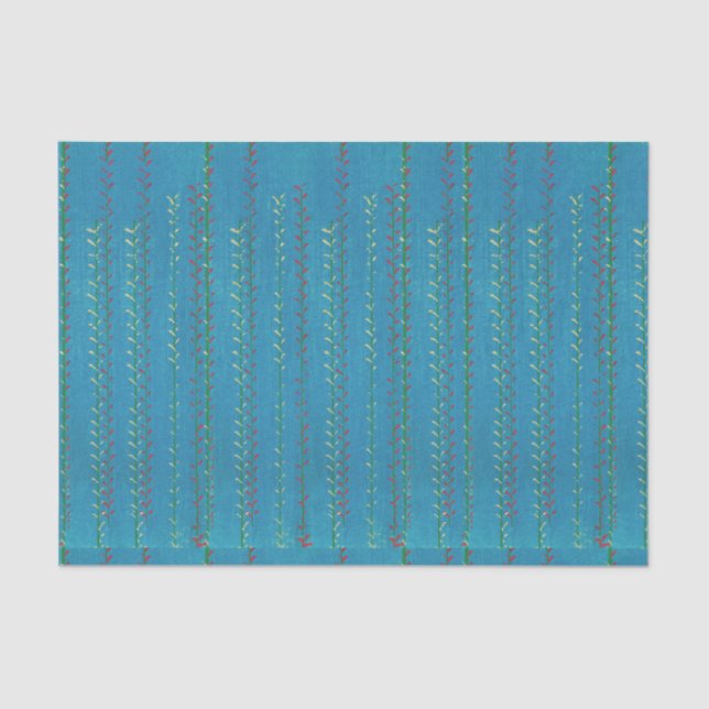 PAPEL DE TECIDOS AZUIS IMPRESSÃO JAPONÊS (Frente )