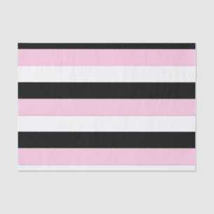 Papel de tecidos Black, Pink e White Strips