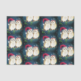 Papel de tecidos CHRISTMAS OWLS