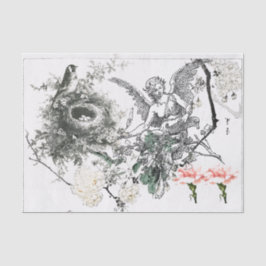 PAPEL DE TECIDOS COM ÂNGULO E AVES