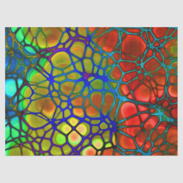 papel de tecidos da web arco-íris (Frente )