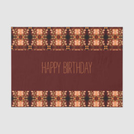 Papel de tecidos de aniversário florado de laranja