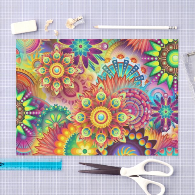 Papel de tecidos de concepção personalizada colori (Arte )