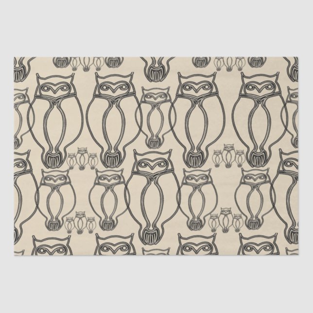 Papel de tecidos de coruja (Frente )