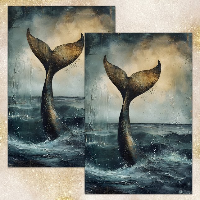 PAPEL DE TECIDOS DE DECOUPAÇÃO DE GOODBYE DA MERMA (THE MERMAID'S GOODBYE DECOUPAGE TISSUE PAPER)