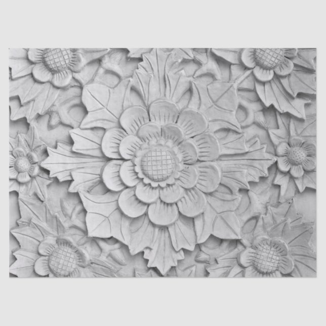 papel de tecidos de escultura de flores (Frente )