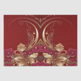 Papel de tecidos de férias Dourados vermelhos