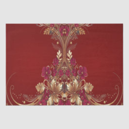 Papel de tecidos de férias Dourados vermelhos