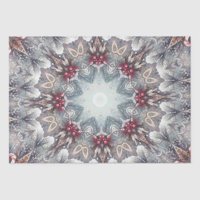 Papel de tecidos de férias no inverno (Frente )