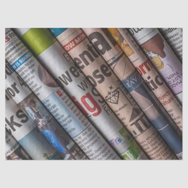 papel de tecidos de jornal laminado (Frente )