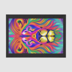 papel de tecidos de leão