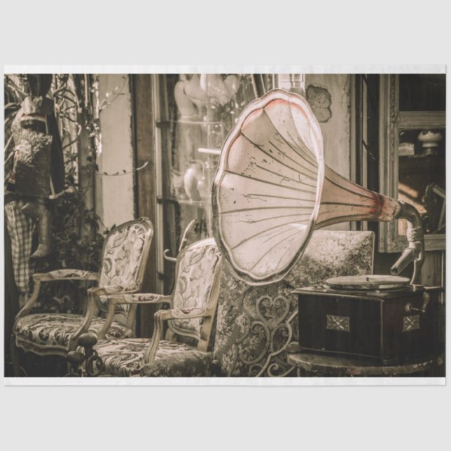 papel de tecidos de loja antiga (Frente )