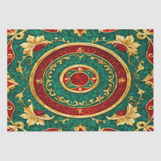 Papel de tecidos de Natal decorativo (Frente )