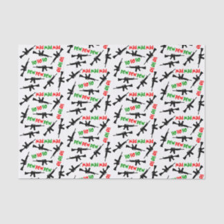Papel de tecidos de Natal HO HO HO HO PEW PEW PEW 